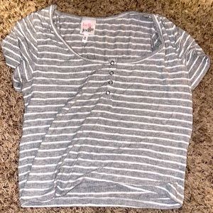 Grey and whit crop top